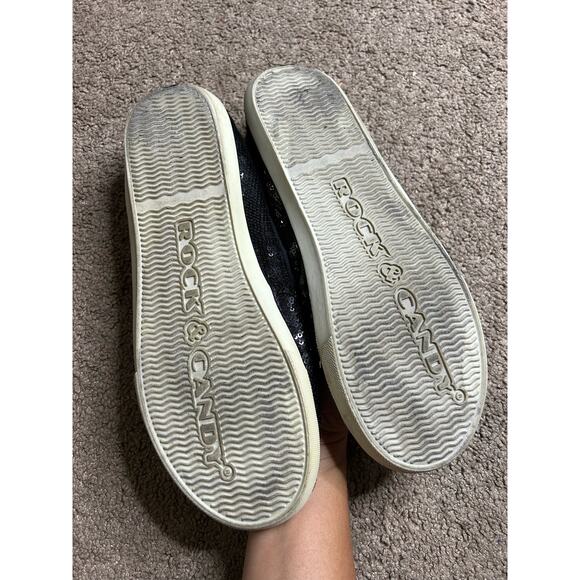 Rock and Candy by ZiGi Black Sequin Bling Boatie Boatshoe, 9.5M - Picture 4 of 4